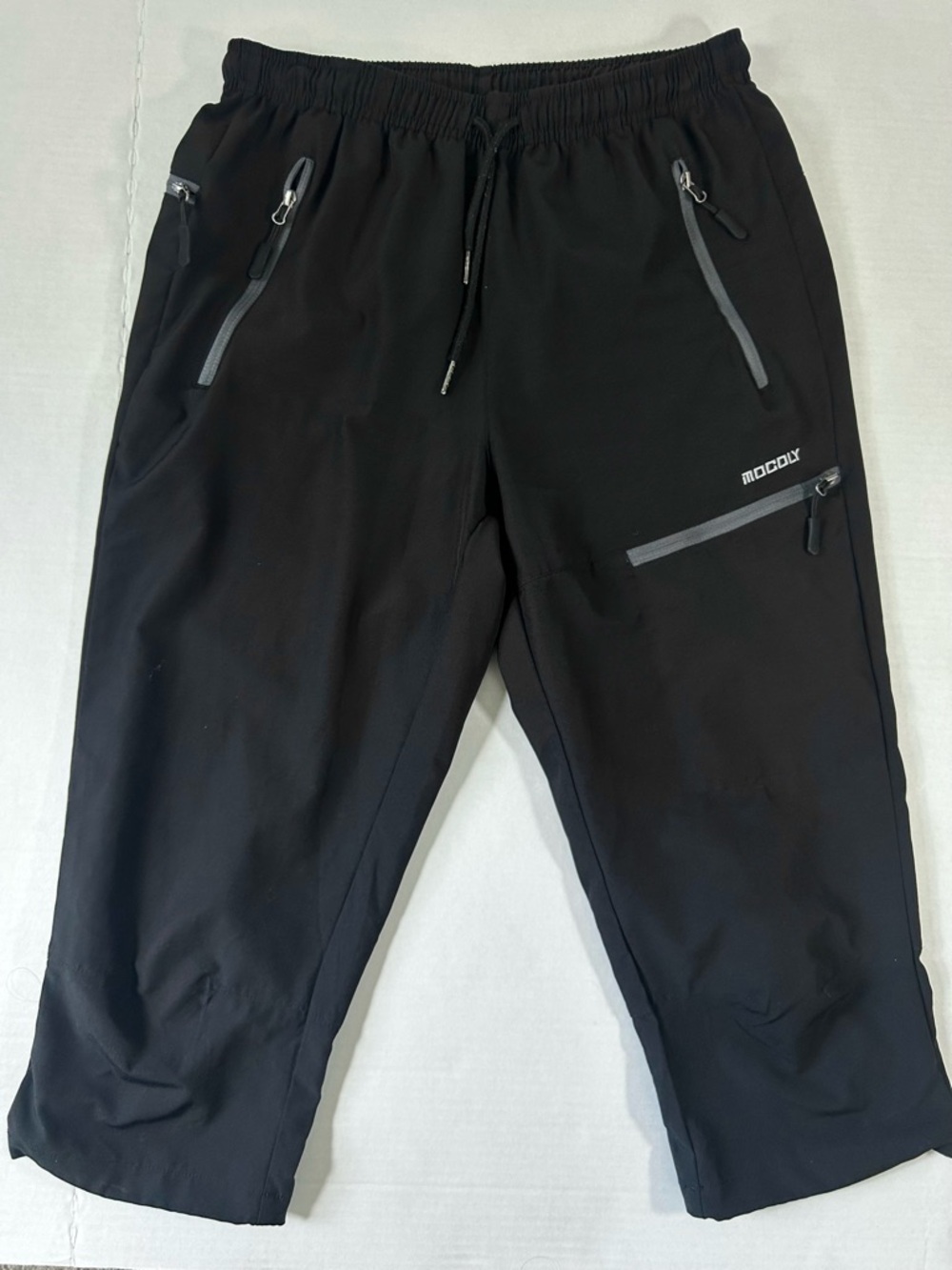 3/$30 SALE MOCOLY Black Active Hiking Outdoor Capri Joggers Lightweight Pants